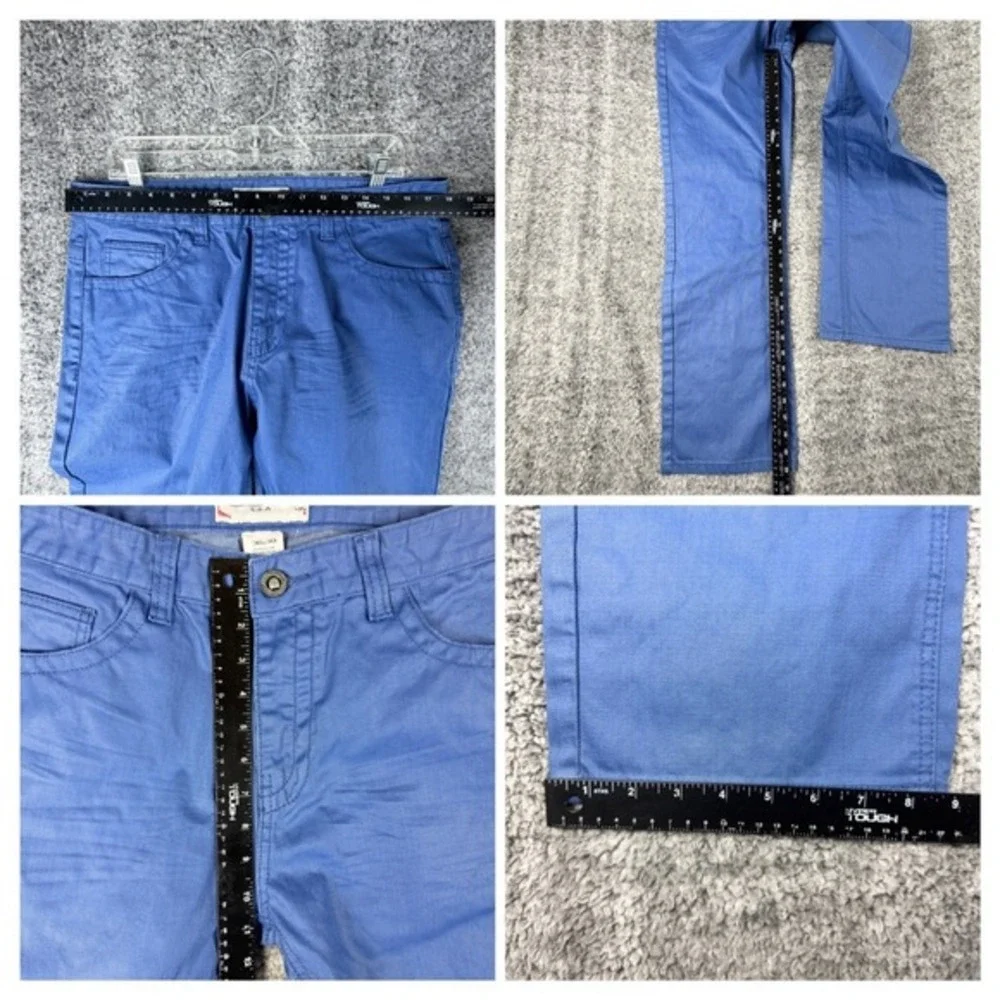 Ace of Diamond USA Mens W36 L30 Blue Straight Leg Cotton Twill Pants Casual